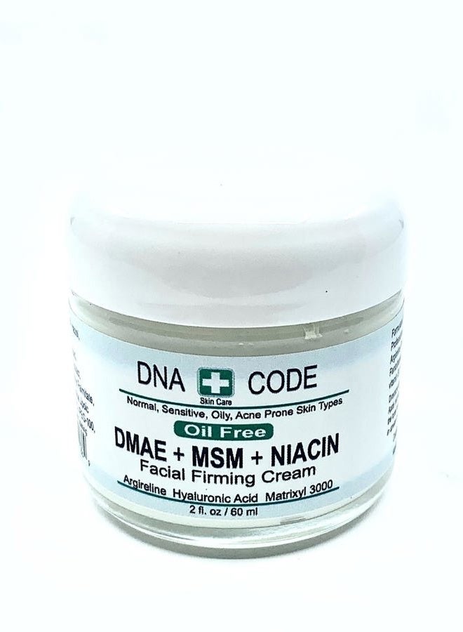 DNA CODE Skin Care OIL FREE-DMAE+MSM+NIACIN Firming Cream, 100% Pure Hyaluronic Acid, Argireline, Matrixyl 3000 - Image 4